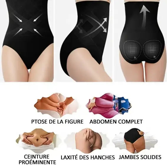 🔥Dernier jour : Achetez-en 1, obtenez-en 1 gratuit🔥Culotte gainante taille haute avec effet gainant du ventre