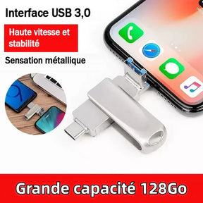 🔥Livraison gratuite pour 2 articles - [Multifonctionnel] Clé USB d'extension de téléphone portable quatre-en-un de grande capacité