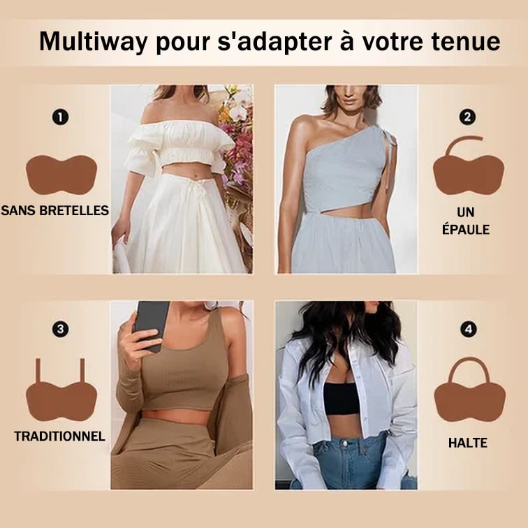 🔥Ventes chaudes - 49% de réduction🔥Soutien-gorge bandeau convertible antidérapant à soutien intégral